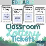 Editable Classroom Lottery Tickets Template