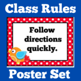 Classroom Class Rules Posters | Preschool Kindergarten 1st