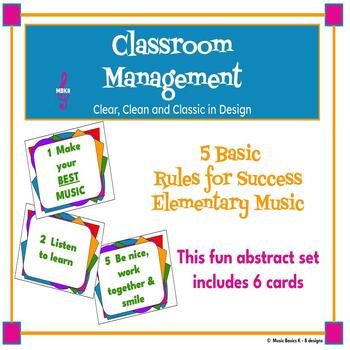 Preview of Classroom Management:  5 Basic Rules for Success Elementary Music