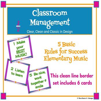 Preview of Classroom Management:  5 Basic Rules for Success Elementary Music