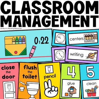Preview of Classroom Management BUNDLE Classroom Jobs Visual Schedule Classroom Visuals