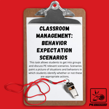 Preview of Classroom Management: Behavior Expectation Scenarios