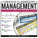 Behavior Punch Cards - Classroom Management - Editable