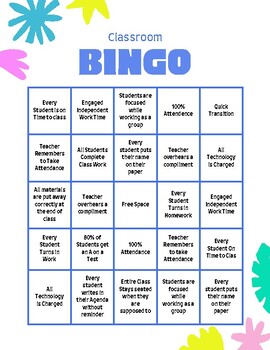 Classroom Management Bingo by Teaching with TabithaH | TPT