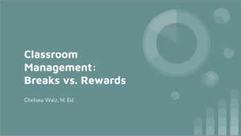 Preview of Classroom Management: Breaks vs. Rewards for PD {Slides & Graphic Organizers}