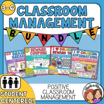 Preview of Classroom Management Bundle: Brain Breaks, Reward Coupons, Growth Mindset Plus!