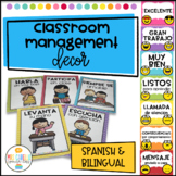 Classroom Management Decor in Spanish and Bilingual - Mane