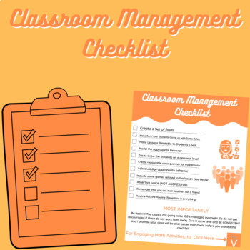 Classroom Management Checklist | FREE | 5th, 6th, 7th, 8th, and 9th Grade