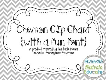 Preview of Chevron Clip Chart {Fun Font}: a Behavior Management System