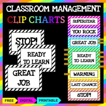 Preview of Classroom Management Clip Chart for Distance Learning + In Person 