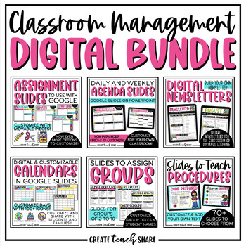 Preview of Classroom Management Digital Bundle | Use with Google Slides