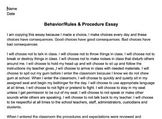 Classroom Management Essays (Essays for Behavior/Destroyin