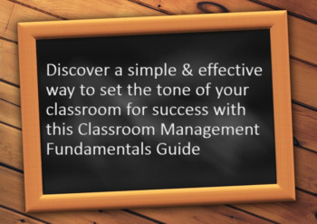 Preview of Classroom Management Fundamentals