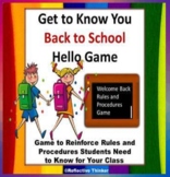 Classroom Management:  Get to Know You Game and Rules and 