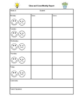 Classroom Management - Grow/glow sheet by Spanish with Ms K | TPT