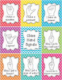 Classroom Management Hand Signal Posters - Tropical Theme