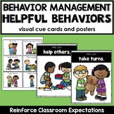 Classroom Management Helpful Behaviors Visual Cue Cards an
