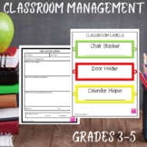 Classroom Management Job Application & Classroom Labels