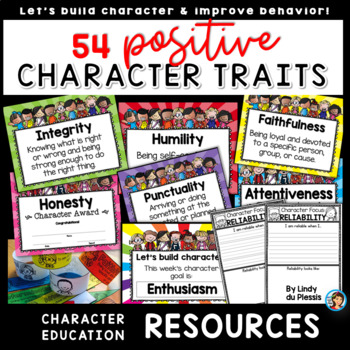 Character Education Activities with Posters, Worksheets, Awards, and More