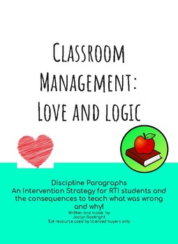 Preview of Classroom Management: Love and Logic