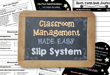 Preview of Classroom Management BUNDLE: Homework, Exit, Apology, & Self Assessment Slips