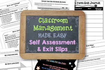 Preview of Classroom Management Made Easy: Self Assessment Slips and Exit Slips