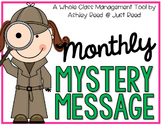 Classroom Management:  Monthly Mystery Messages