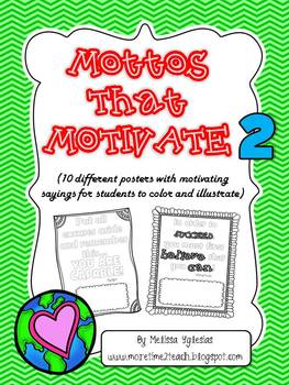 Preview of Classroom Management: Motto's that Motivate 2 {FREE}
