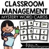 Classroom Management Mystery Word Cards