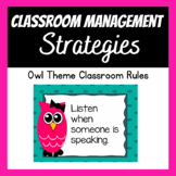 Classroom Management Owl Class Rules