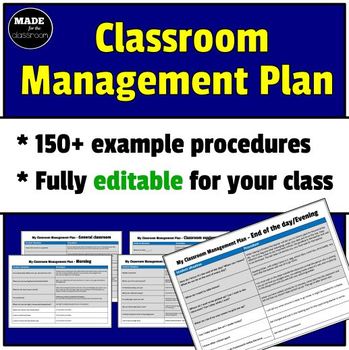 Preview of Classroom Management Plan EDITABLE