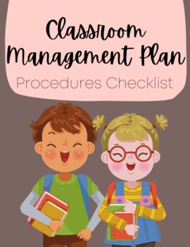 Classroom Management Plan- Back to School Procedure Checklist | TpT