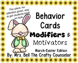 Classroom Management Plan Behavior Cards with Easter Bunny Theme