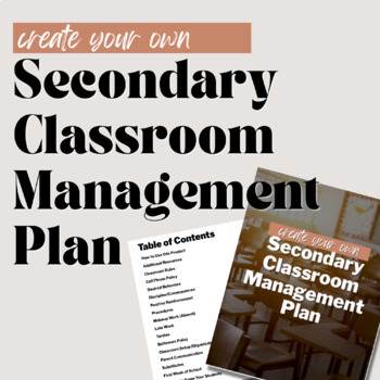 Preview of Classroom Management Plan (Create Your Own - Secondary) 
