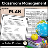 Classroom Management Plan, Poster, & Notes (Modeled after 