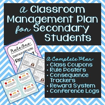 Preview of Classroom Management Plan for Secondary Students