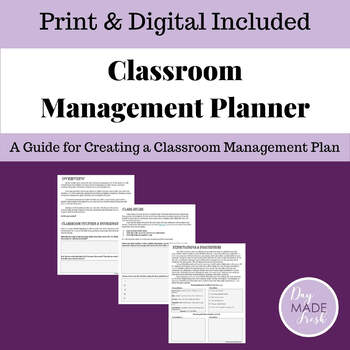 Preview of Classroom Management Planner