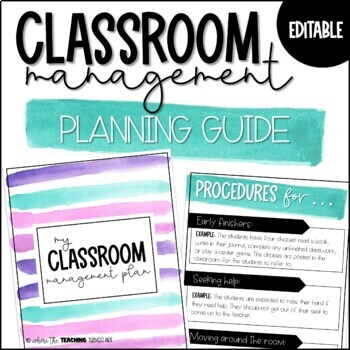 Preview of Classroom Management Planning Guide