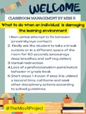 Classroom Management Poster Free Download for SEL or Traum