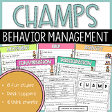 Classroom Behavior Management Posters CHAMPS Behavior Clip Chart