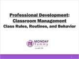 Classroom Management Professional Development PowerPoint (