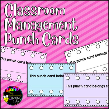 Making Calm Choices Reward Punch Cards