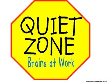 Classroom Management- Quiet Zone Signs & Reading Stop Signs | TpT
