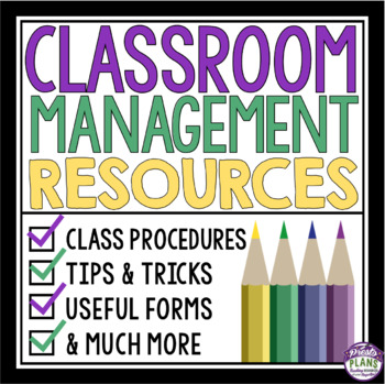 Preview of Classroom Management Resources - Forms, Posters, Procedures, and Tips Bundle