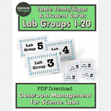 Classroom Management Science Lab Group 1-20 Table Tents/Si
