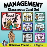 Classroom Management Signs Set {Notebook Theme}