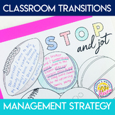 Classroom Management Strategy - Classroom Transitions Activity