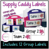 Classroom Management | Supply Caddy Labels  