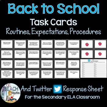 Preview of Classroom Management Task Cards - Rules and Expectations - Community Activity