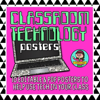Preview of Classroom Management | Technology Laptop Computer Rules Posters